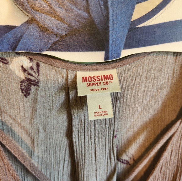 Mossimo Crossed Top Purple Floral - Picture 2 of 3